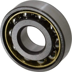 SKF - 20mm Bore Diam, 52mm OD, Open Angular Contact Radial Ball Bearing - 15mm Wide, 1 Row, Round Bore, 9,500 Lb Static Capacity, 19,000 Lb Dynamic Capacity - Americas Industrial Supply