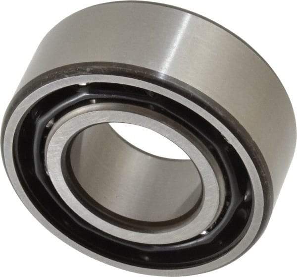SKF - 25mm Bore Diam, 52mm OD, Open Angular Contact Radial Ball Bearing - 20.6mm Wide, 2 Rows, Round Bore, 14,300 Lb Static Capacity, 20,800 Lb Dynamic Capacity - Americas Industrial Supply