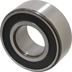 SKF - 25mm Bore Diam, 52mm OD, Double Seal Angular Contact Radial Ball Bearing - 20.6mm Wide, 2 Rows, Round Bore, 14,300 Lb Static Capacity, 20,800 Lb Dynamic Capacity - Americas Industrial Supply