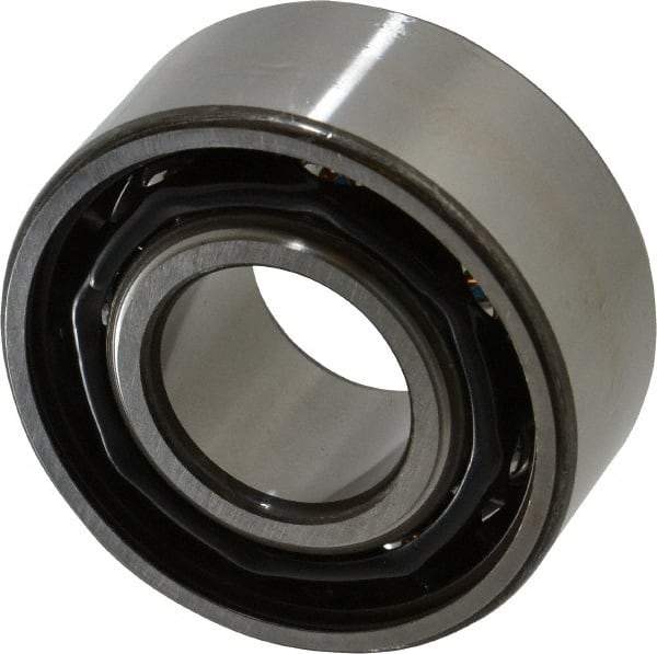 SKF - 35mm Bore Diam, 80mm OD, Open Angular Contact Radial Ball Bearing - 34.9mm Wide, 2 Rows, Round Bore, 35,500 Lb Static Capacity, 49,400 Lb Dynamic Capacity - Americas Industrial Supply