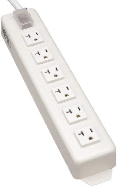 Tripp-Lite - 6 Outlets, 120 VAC15 Amps, 15' Cord, Power Outlet Strip - Keyhole, Tab Mount, 5-15/20R NEMA Configuration, 13-3/4" Strip - Americas Industrial Supply