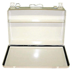 Medique - 14 Inch Wide x 3 Inch Deep x 9-1/2 Inch High, Fixed Multipurpose, Empty Auto and Travel Kit - Metal, 1 Shelf, White - Americas Industrial Supply