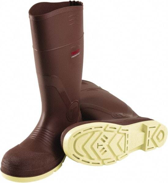 Tingley - Unisex Size 5 Medium Width Plain Knee Boot - Brown, PVC Upper, PVC Outsole, 15" High, Pull-On - Americas Industrial Supply