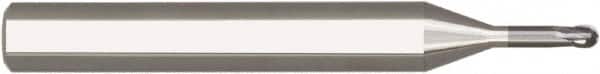 Niagara Cutter - 1mm Diam, 1mm LOC, 2 Flute Solid Carbide Ball End Mill - AlTiN Finish, Single End, 60mm OAL, 6mm Shank Diam, Spiral Flute - Americas Industrial Supply