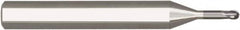 Niagara Cutter - 1mm Diam, 1mm LOC, 2 Flute Solid Carbide Ball End Mill - AlTiN Finish, Single End, 60mm OAL, 6mm Shank Diam, Spiral Flute - Americas Industrial Supply