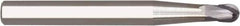 Niagara Cutter - 5mm Diam, 5mm LOC, 2 Flute Solid Carbide Ball End Mill - AlTiN Finish, Single End, 100mm OAL, 8mm Shank Diam, Spiral Flute - Americas Industrial Supply