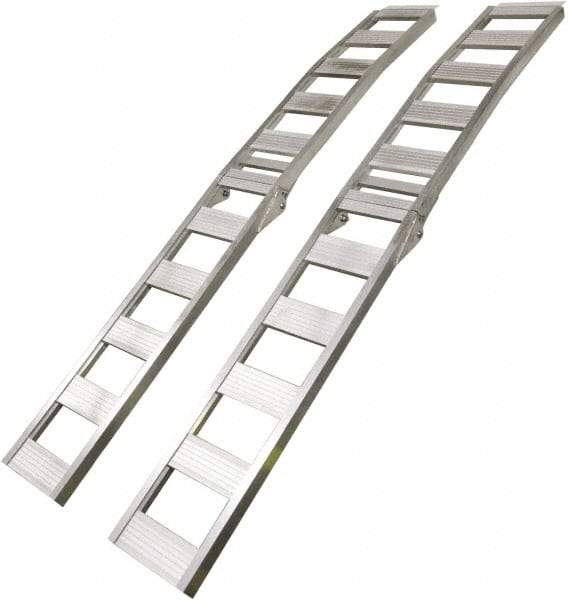 Erickson Manufacturing - 90" Long x 12" Wide, 1,500 Lb Capacity, Foldable Arched Truck Ramp - Aluminum, For All Vehicles - Americas Industrial Supply
