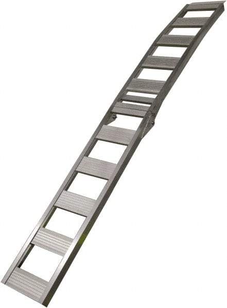 Erickson Manufacturing - 90" Long x 12" Wide, 750 Lb Capacity, Foldable Arched Truck Ramp - Aluminum, For All Vehicles - Americas Industrial Supply