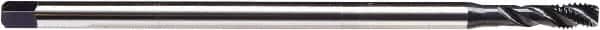 Emuge - 3/8-24 UNF, 3 Flute, NE2 Finish Cobalt, Spiral Flute, Extension Tap - Semi-Bottoming Chamfer, 7.1" OAL, 55/64" Thread Length, 2B/3B Class of Fit - Americas Industrial Supply