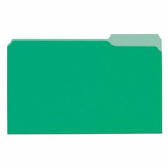 Universal One - 9-5/8 x 14-3/4", Legal, Bright Green/Light Green, File Folders with Top Tab - 11 Point Stock, 1/3 Tab Cut Location - Americas Industrial Supply