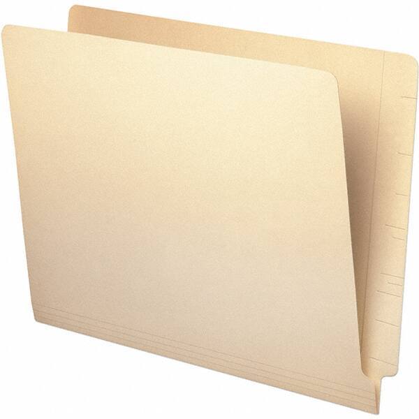 UNIVERSAL - 9-5/8 x 11-3/4", Letter Size, Manila, File Folders with End Tab - 11 Point Stock, Straight Tab Cut Location - Americas Industrial Supply