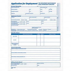 TOPS - 25 Sheet, 17 x 11", Employment Application Form - Purple & White - Americas Industrial Supply