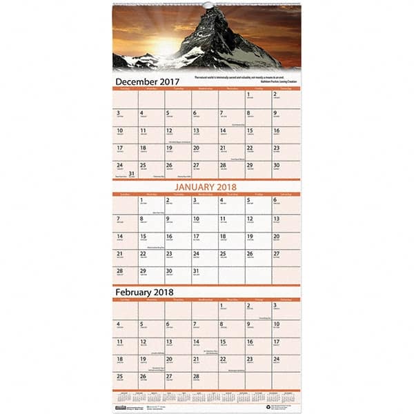House of Doolittle - 14 Sheet, 8 x 17", Wall Calendar - Scenic - Americas Industrial Supply