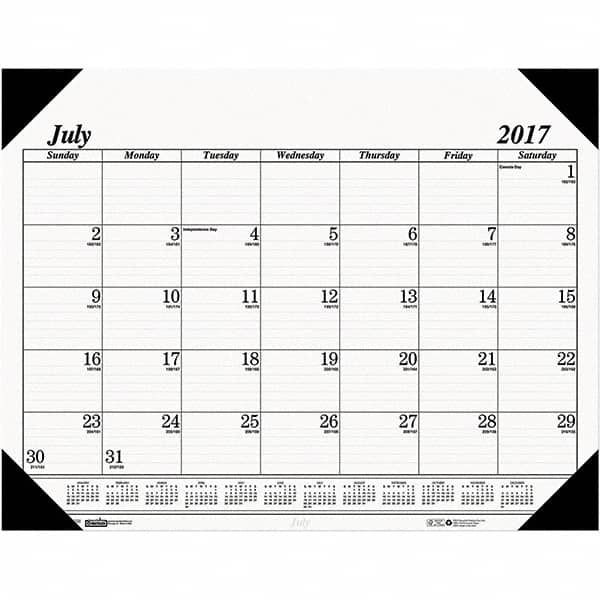 House of Doolittle - 14 Sheet, 22 x 17", Desk Pad Calendar - White - Americas Industrial Supply