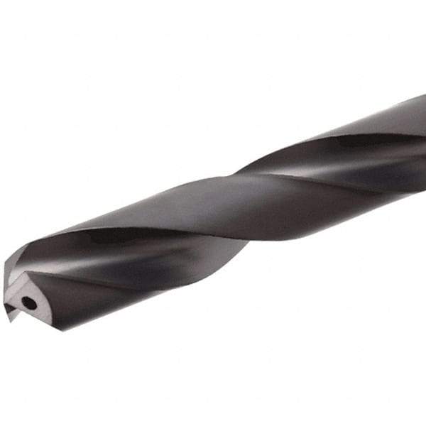 Iscar - 10mm 140° Solid Carbide Jobber Drill - TiAlN Finish, Right Hand Cut, Spiral Flute, Straight Shank, 103mm OAL, Standard Point - Americas Industrial Supply