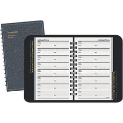 AT-A-GLANCE - 100 Sheet, 4-7/8 x 8", Telephone/Address Book - Black - Americas Industrial Supply