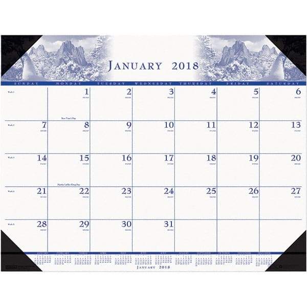 House of Doolittle - 12 Sheet, 22 x 17", Desk Pad Calendar - Nature - Americas Industrial Supply