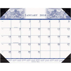 House of Doolittle - 12 Sheet, 22 x 17", Desk Pad Calendar - Nature - Americas Industrial Supply