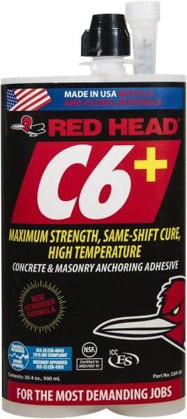 Red Head - Anchoring Adhesives Adhesive Material: Epoxy Volume (fl. oz.): 30.00 - Americas Industrial Supply