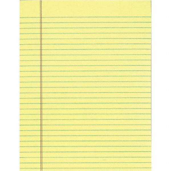 TOPS - 50 Sheet, 8-1/2 x 11", Legal/Wide (Style) Legal Pad - Canary - Americas Industrial Supply