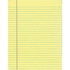 TOPS - 50 Sheet, 8-1/2 x 11", Legal/Wide (Style) Legal Pad - Canary - Americas Industrial Supply