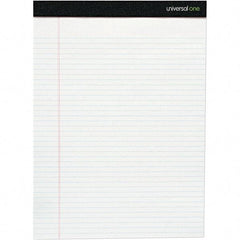 Universal One - 50 Sheet, 8-1/2 x 11-3/4", Legal/Wide (Style) Writing Pad - White - Americas Industrial Supply