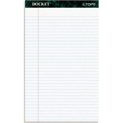 TOPS - 50 Sheet, 8-1/2 x 14", Legal/Wide (Style) Writing Pad - White - Americas Industrial Supply