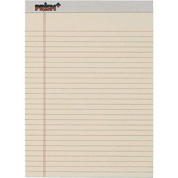 TOPS - 50 Sheet, 8-1/2 x 11-3/4", Legal/Wide (Style) Legal Pad - Pastel Ivory - Americas Industrial Supply
