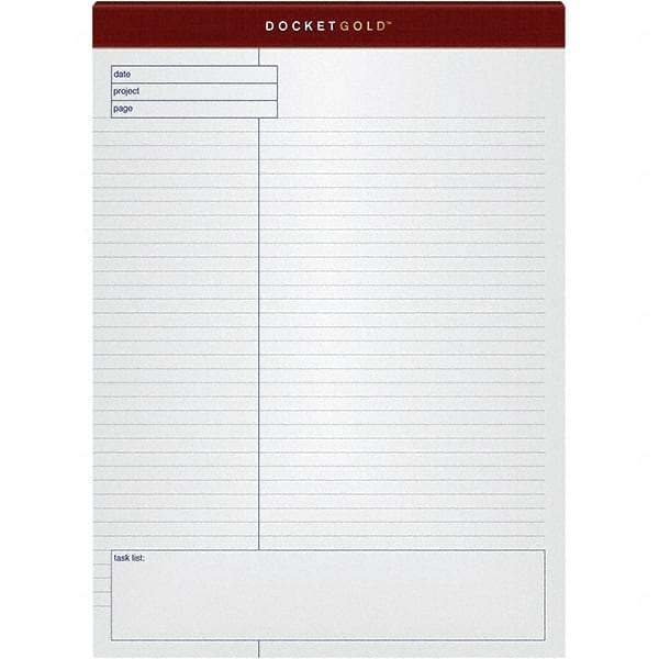 TOPS - 40 Sheet, 8-1/2 x 11-3/4", Legal/Wide (Style) Docket Ruled Pad - White - Americas Industrial Supply