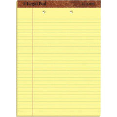 TOPS - 50 Sheet, 8-1/2 x 11-3/4", Legal/Wide (Style) Legal Pad - Canary - Americas Industrial Supply