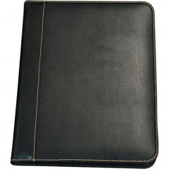 Samsill - 50 Sheet, 8-1/2 x 11", Legal (Style) Leather Padfolio - Black - Americas Industrial Supply