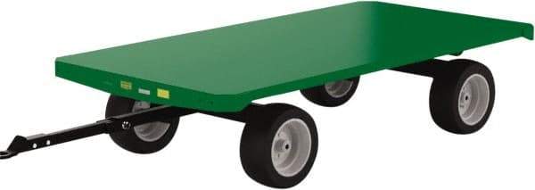 Valley Craft - 4,000 Lb Capacity Steel Quad Steer Trailer System - Steel Deck, 48" OAW, 96" Platform Length x 21-1/2" Platform Height, Pneumatic Casters - Americas Industrial Supply