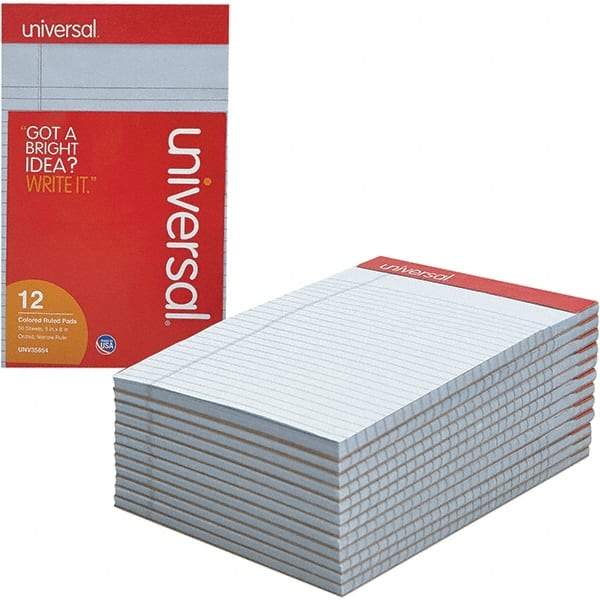 UNIVERSAL - 50 Sheet, 5 x 8", Narrow Note Pad - Orchid - Americas Industrial Supply