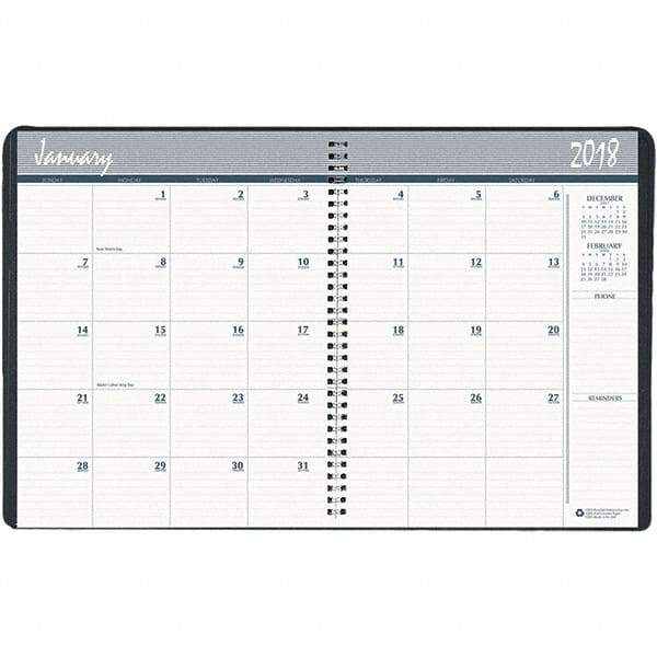 House of Doolittle - 32 Sheet, 6-7/8 x 8-3/4", Monthly Planner - Black - Americas Industrial Supply