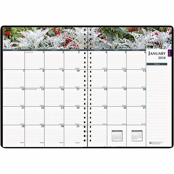 House of Doolittle - 128 Sheet, 7 x 10", Weekly/Monthly Planner - Black - Americas Industrial Supply
