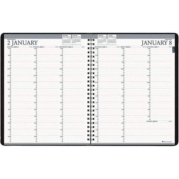 House of Doolittle - 224 Sheet, 8-1/2 x 11", Weekly Planner - Black - Americas Industrial Supply