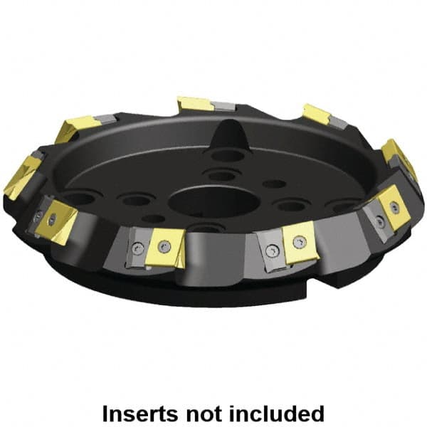 Kennametal - 125mm Cut Diam, 40mm Arbor Hole, 21.4mm Max Depth of Cut, 60° Indexable Chamfer & Angle Face Mill - 6 Inserts, LN.U 2210... Insert, Right Hand Cut, 6 Flutes, Through Coolant, Series MEGA60 - Americas Industrial Supply