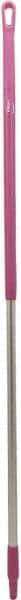 Vikan - 59 x 1-1/4" Aluminum Squeegee Handle - European Threaded Connection, Pink - Americas Industrial Supply