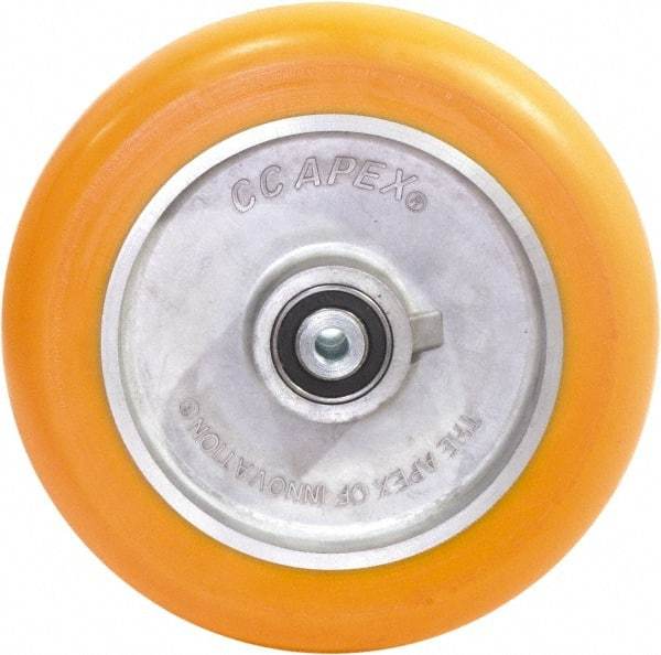 Caster Connection - 10 Inch Diameter x 2 Inch Wide, Polyurethane on Aluminum Caster Wheel - 1,500 Lb. Capacity, 2.2 Inch Hub Length, 1/2 Inch Axle Diameter, Sealed Precision Ball Bearing - Americas Industrial Supply
