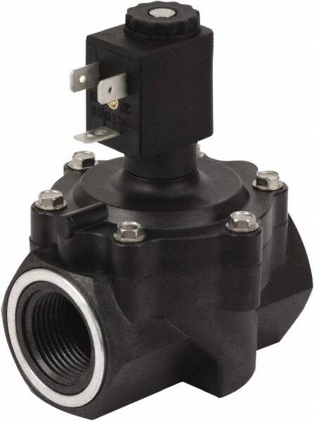 Spartan Scientific - 1" NPT Port, 2 Way, 2 Position, Glass-Filled Polyester Solenoid Valve - Normally Closed, NBR Seal - Americas Industrial Supply