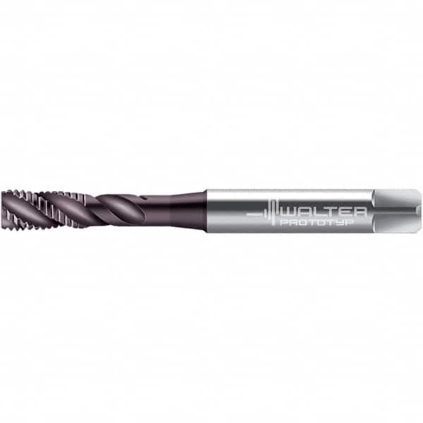 Walter-Prototyp - M10x1.50 ~DIN 371 4 Flute 6HX Bottoming Spiral Flute Tap - High Speed Steel, Hardlube Finish, 100mm OAL, Right Hand Flute, Right Hand Thread, 8.430, Series EP2051352 - Americas Industrial Supply