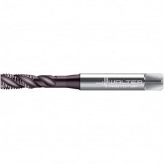 Walter-Prototyp - M10x1.50 ~DIN 371 4 Flute 6HX Bottoming Spiral Flute Tap - High Speed Steel, Hardlube Finish, 100mm OAL, Right Hand Flute, Right Hand Thread, 8.430, Series EP2051352 - Americas Industrial Supply
