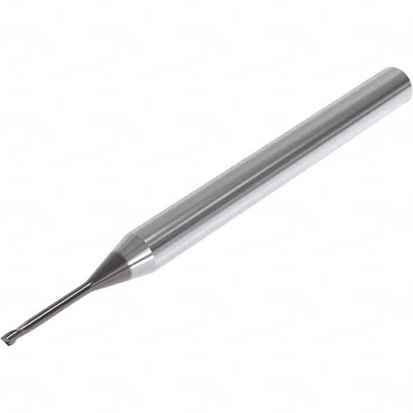 Seco - 1mm, 2 Flute, Single End, Solid Carbide, 0.1mm Corner Radius End Mill - 50mm OAL, 30° Helix, Right Hand Flute, 1.5mm LOC, Right Hand Cut, 8.5mm Extended Reach - Americas Industrial Supply