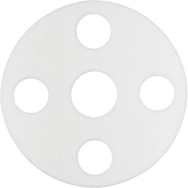 Value Collection - 5" Pipe, 5-9/16" ID x 11" OD Flange Gasket - Compressible ePTFE Plastic, White, 1/8" Thick - Americas Industrial Supply