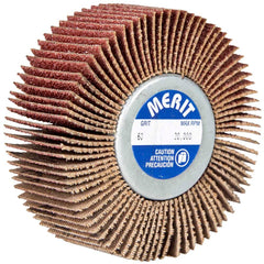 Norton - 3" Diam x 1" Face Width, Coarse Aluminum Oxide Coated Mounted Flap Wheel - Americas Industrial Supply