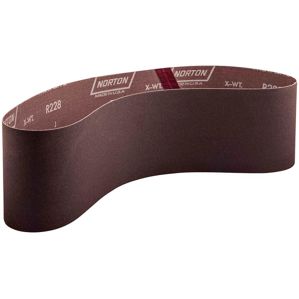 Norton - 4" Wide x 36" OAL, 40 Grit, Aluminum Oxide Abrasive Belt - Americas Industrial Supply