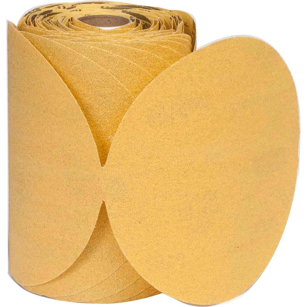 Norton - 5" Diam, 120 Grit Aluminum Oxide Adhesive PSA Disc - Americas Industrial Supply
