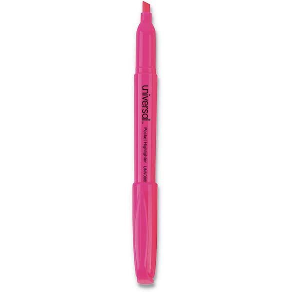 UNIVERSAL - Markers & Paintsticks Type: Highlighters Color: Fluorescent Pink - Americas Industrial Supply
