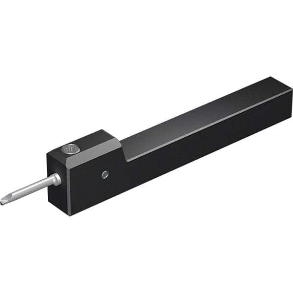 Vargus - Internal Thread, Neutral Cut, 1/2" Shank Width x 1/2" Shank Height Indexable Threading Toolholder - 4" OAL, M5, MS5 Insert Compatibility, MHS Toolholder, Series Microscope Square Shank - Americas Industrial Supply