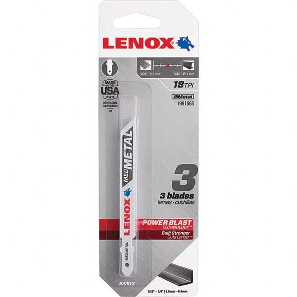 Lenox - Jig Saw Blades Blade Material: Bi-Metal Blade Length (Inch): 3-5/8 - Americas Industrial Supply
